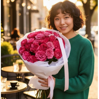 Букет из пионовидных роз